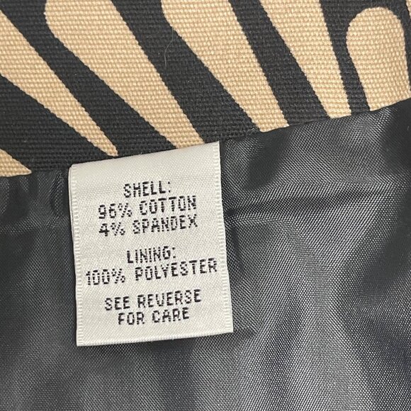 Talbots Skirt Womens 12 Black Tan Floral Straight Pencil Mini Career Pockets - Picture 6 of 10